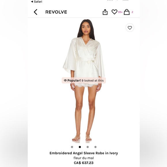 Fleur du Mal Bridal Robe - Picture 4 of 5